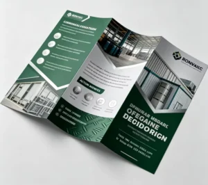 Waterproof Laminated Tri-Fold Advertising Brochure, Saddle-Stitched