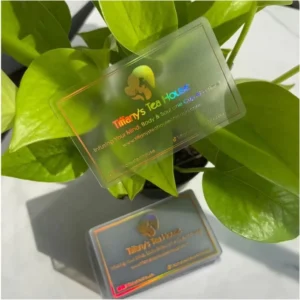 Waterproof Magnetic PVC Custom Photo Cards Hot Stamping Offset Printing Clear Frosting