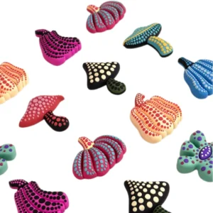 Waterproof PVC Refrigerator Magnets, 3D Soft Rubber Polka Dot Mushroom Style