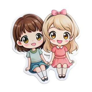 Waterproof PVC Vinyl Adhesive Die Cut Cartoon Stickers