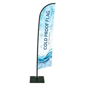 Waterproof Printed Blade Flag Banner with Fiberglass Pole