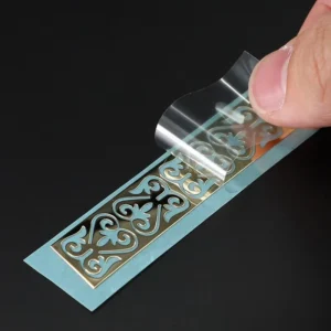 Waterproof Printed Clear 3D Gold Foil Metal Logo Transfer Stickers