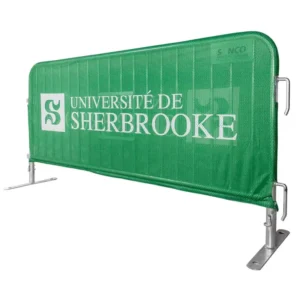 Waterproof Printed Mesh Banner Cover for Crowd Control Barriers and Temporary Fences