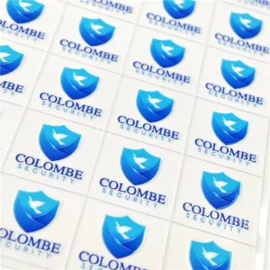 Waterproof Product Labels with 3D Brand Logo, UV Cold Transfer Vinyl Stickers for Packaging