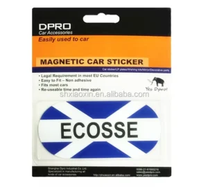 Waterproof Removable Small Magnetic ECOSSE SCOTLAND Oval Letter Car Sticker