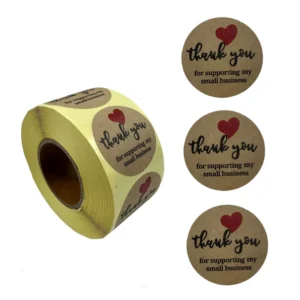 Waterproof Round Custom Logo Adhesive Paper Sticker Roll or Sheet for Packaging