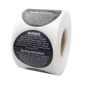 Waterproof Round PP Synthetic Paper Adhesive Labels and Stickers, Color-Printed and Customizable for Craft Industries