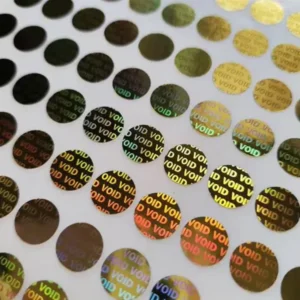 Waterproof Scratch-Off Holographic Durable Void Seal Laser QR Code Labels for Smart TVs and Monitors