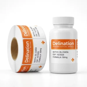 Waterproof Self-Adhesive BOPP Label Roll for Vitamin Supplements and Medical Bottle Packaging