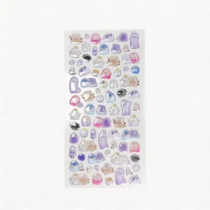 Waterproof Self-Adhesive Clear Crystal Epoxy Sticker Sheet for Scrapbooking