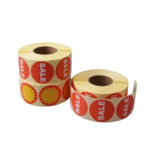 Waterproof Self-Adhesive Round Sticker Sheets Rolls Custom Printed Christmas Logo Packaging Labels