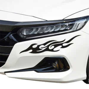 Waterproof Sunscreen Vinyl 8MIL Thick Flame 1 Pair Installation Window Reflective Car Bumper Sticker