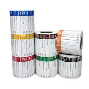Waterproof Supermarket Paper Labels Custom Printing Jewelry and Clothing Labels