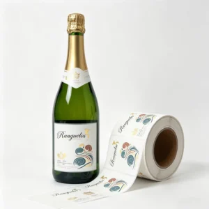 Waterproof Synthetic Paper Wedding and Anniversary Wine Bottle Adhesive Labels
