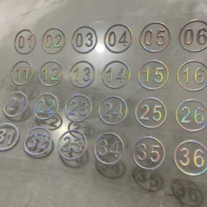 Waterproof Transparent PVC Sealing Labels with Colorful UV Coating, Recyclable