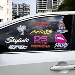 Waterproof UV Resist Vehicle Transfer Amine Car Decals Custom Logo Vinyl Die Cut Car Window Stickers 3d Car Decal