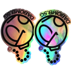 Waterproof UV-Resistant PVC Die-Cut Holographic Sticker, Glitter Rainbow