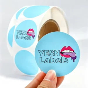 Waterproof Vinyl Adhesive Sticker Roll Round Logo Sealing Labels for Cosmetic and Food Packaging
