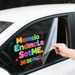 Waterproof Vinyl Decal Stickers with Colorful Text for Car Glass, Windows, and Laptops
