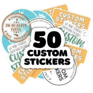 Waterproof Vinyl Decals Custom Logo Decorative Stickers Colorful Die-Cut Shapes