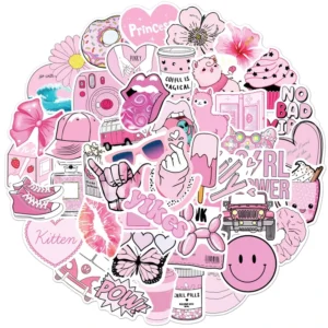 Waterproof Vinyl Decorative Stickers for Cars, Walls, Water Bottles, Laptops, Luggage, and Phones