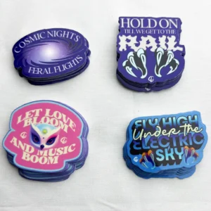 Waterproof Vinyl Die-Cut Logo Label Stickers, Adhesive PVC, for Cups, Bottles, Packages