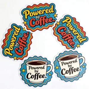 Waterproof Vinyl Die-Cut Stickers, Custom Logo, OEM Printing