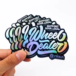 Waterproof Vinyl Holographic Glitter Laser Rainbow Die-Cut Hologram Stickers