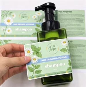 Waterproof Vinyl Labels for Cosmetics, Shampoo Bottles, and Hand Sanitizers