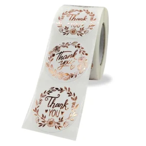 Waterproof Vinyl Product Sealing Paper Thank You Logo Printed Custom Labels