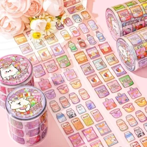 Waterproof Weather-Resistant Vinyl Decals for Gift Wrapping and Envelope Decoration, Customizable Cute Designs