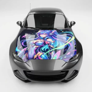 Weatherproof Anime Waifu Itasha Vinyl Self-adhesive Car Decals with Waterproof Reflective for Auto Hood and Rear Window