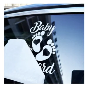 Weatherproof Car Stickers Window Vinyl Decals Baby on Board Decor Decal Bumper Stickers Custom Waterproof