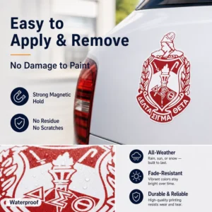 Weatherproof Custom Logo Die-Cut Car Magnetic Stickers, Decals & Signs