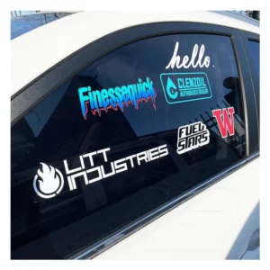 Weatherproof Vehicle Vinyl Transfer Car Sticker Custom Die Cut Logo Window Windshield Stickers Car Decals