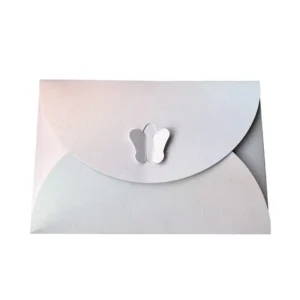 Wedding Party Invitation Thank You Gift Card Pearl Paper Envelope with Adhesive Sticker