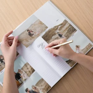 Wedding Photo Album Linen Cover Scrapbook for Bride and Groom