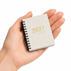 Weekly View Pages Spiral Binding Custom Logo Printing Classroom Monthly Calendar Pocket Chart Pocket Calendar