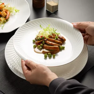 Western Ceramic Porcelain Steak Salad Dessert and Cake Plate