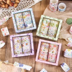 Wheat Youth Floral Dream Bronzing Series Paper Tape DIY Decorative Stickers for Hand Account Decoration China