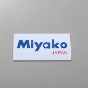 White Aluminum Screen-Printed Nameplate with Adhesive