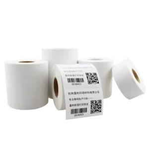 White Blank Adhesive Coated Paper Packaging Labels, Thermal Transfer, Waterproof and Oil-Resistant