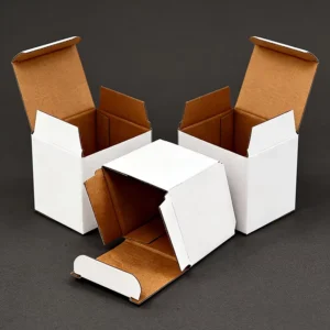 White Cardboard Corrugated Mailing Box