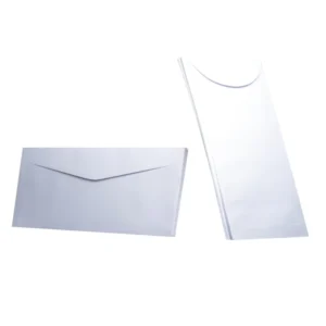 White Cardboard Express Paper Envelope with Peel-and-Seal Closure