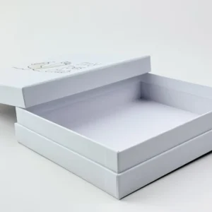 White Coated Paper Two-Piece Top and Bottom Box Custom Logo Removable Lid