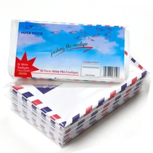 White DL Envelopes, 80GSM, 50 Pack, Self-Seal Air Mail Envelopes for Letters