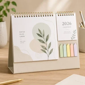 White Double-Sided Weekly Monthly Acrylic Magnetic Wall Calendar with Dry-Erase Surface