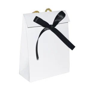 White Folding Cardboard Gift Box with Velcro Closure for Valentine’s Day