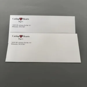 White Paper Security-Tinted Self-Seal Business Envelopes, 4 1/8 x 9 1/2 in, Custom Logo