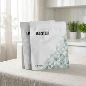 White Printed BOPP VMPET PE Aluminum Plastic Three-Side-Seal Zipper Packaging Bag